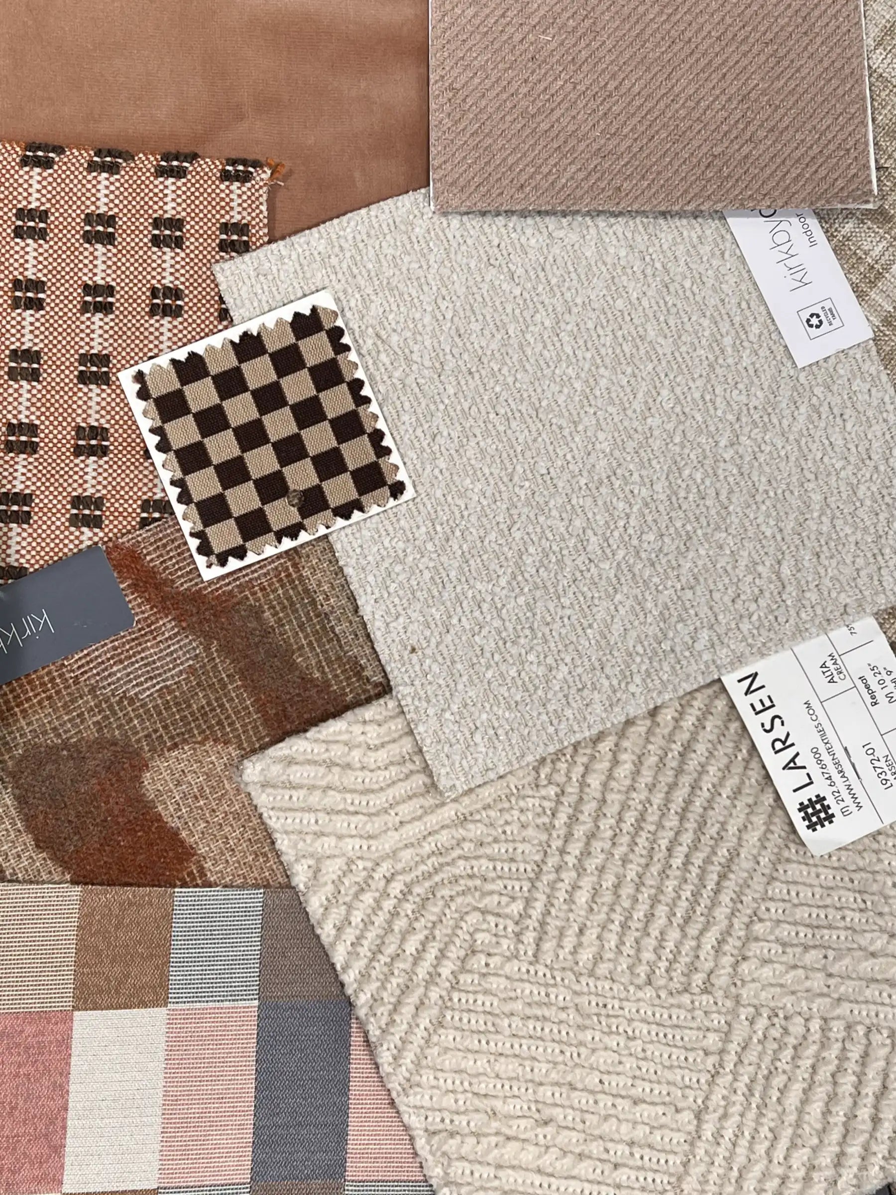 Interior design mood board collage
